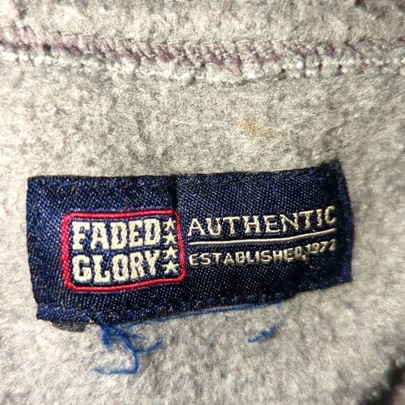 Vintage Faded Glory Blue denim jacket with removable gray sweatshirt - Picture 5 of 9